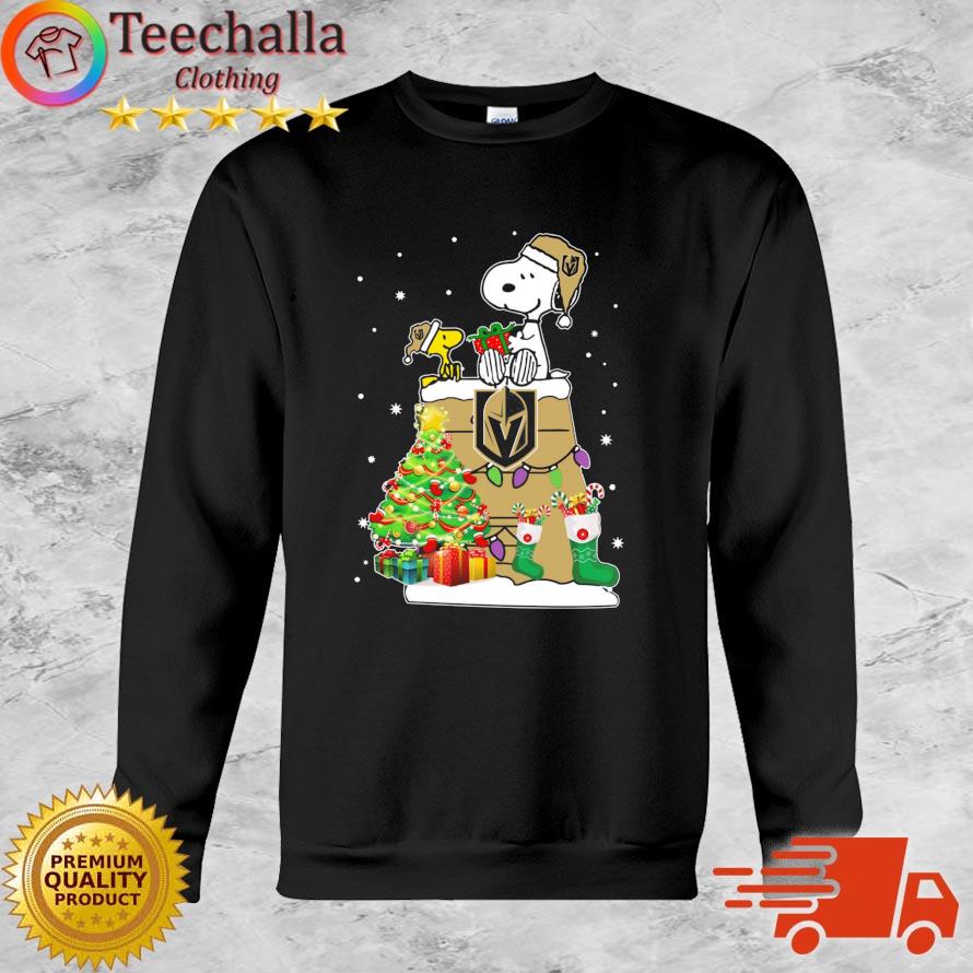 Snoopy And Woodstock Vegas Golden Knights Merry Christmas sweater
