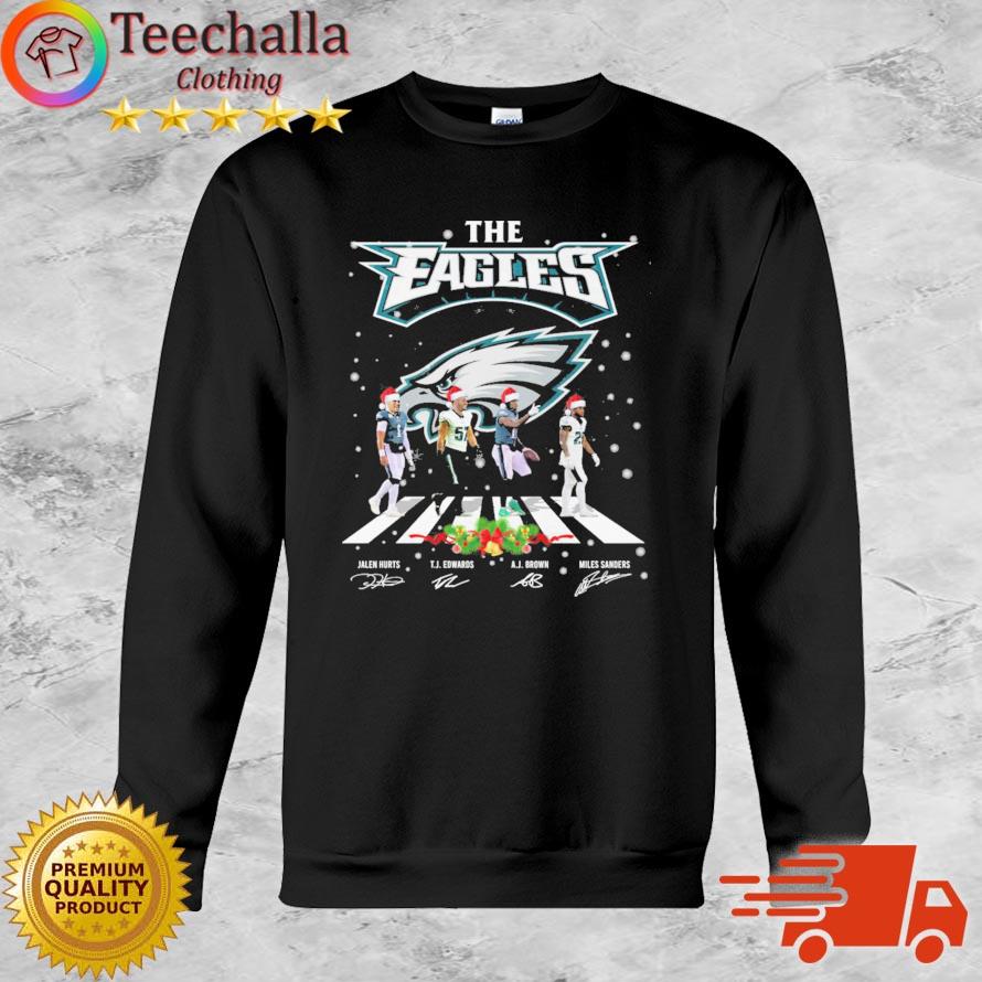The Eagles Abbey Road 2022 Merry Christmas Signatures sweater