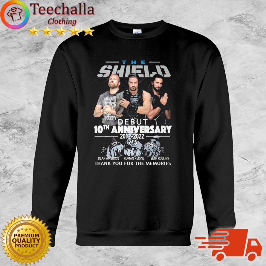 The Shield Debut 10th anniversary 2012-2022 thank you for the memories signatures shirt
