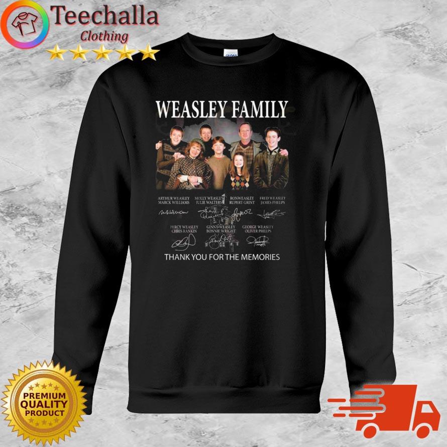 The Weasley Family thank you for the memories signatures shirt