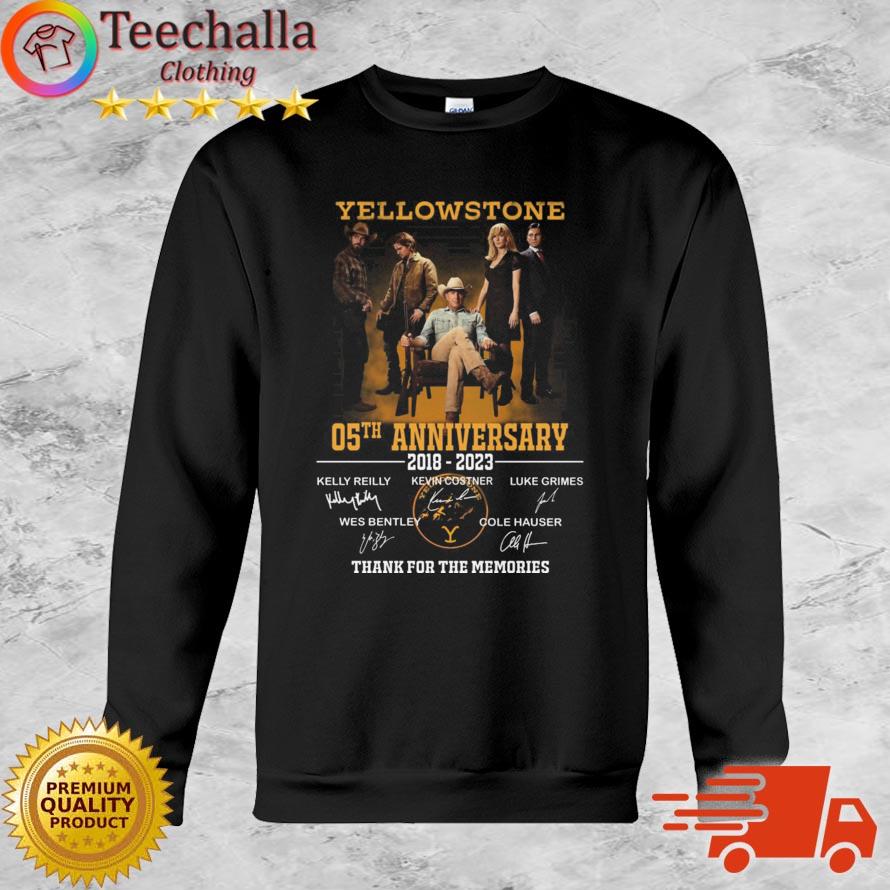 The Yellowstone 05th anniversary 2018-2023 thank you for the memories signatures shirt