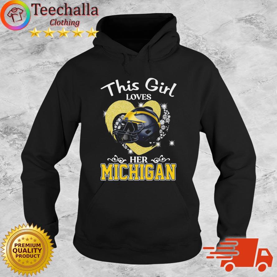 This Girl Loves Her Michigan Wolverines Heart s Hoodie