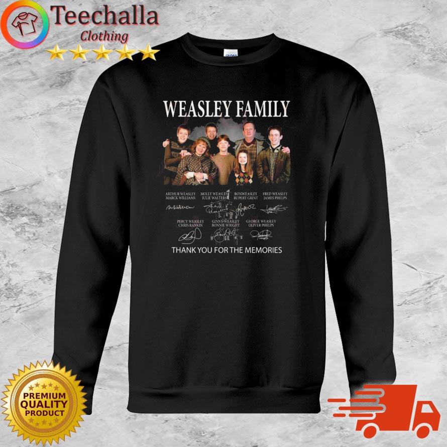 Weasley Family Thank You For The Memories Signatures shirt