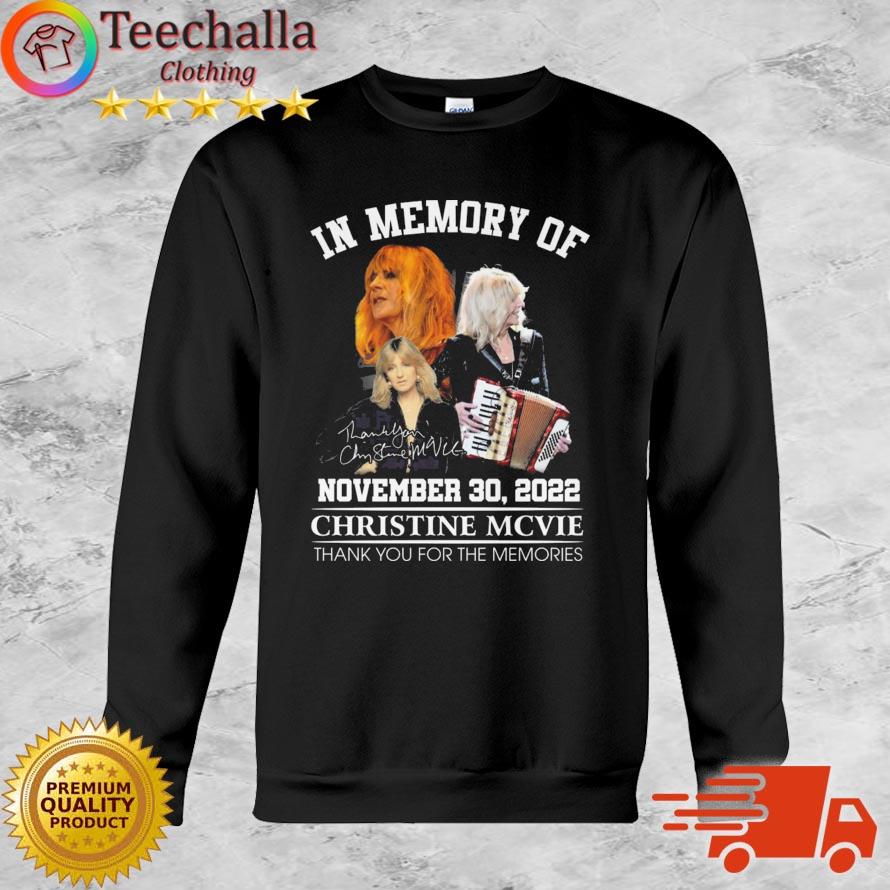 In Memory Of November 30 2022 Christine Mcvie Thank You For The Memories Signature shirt