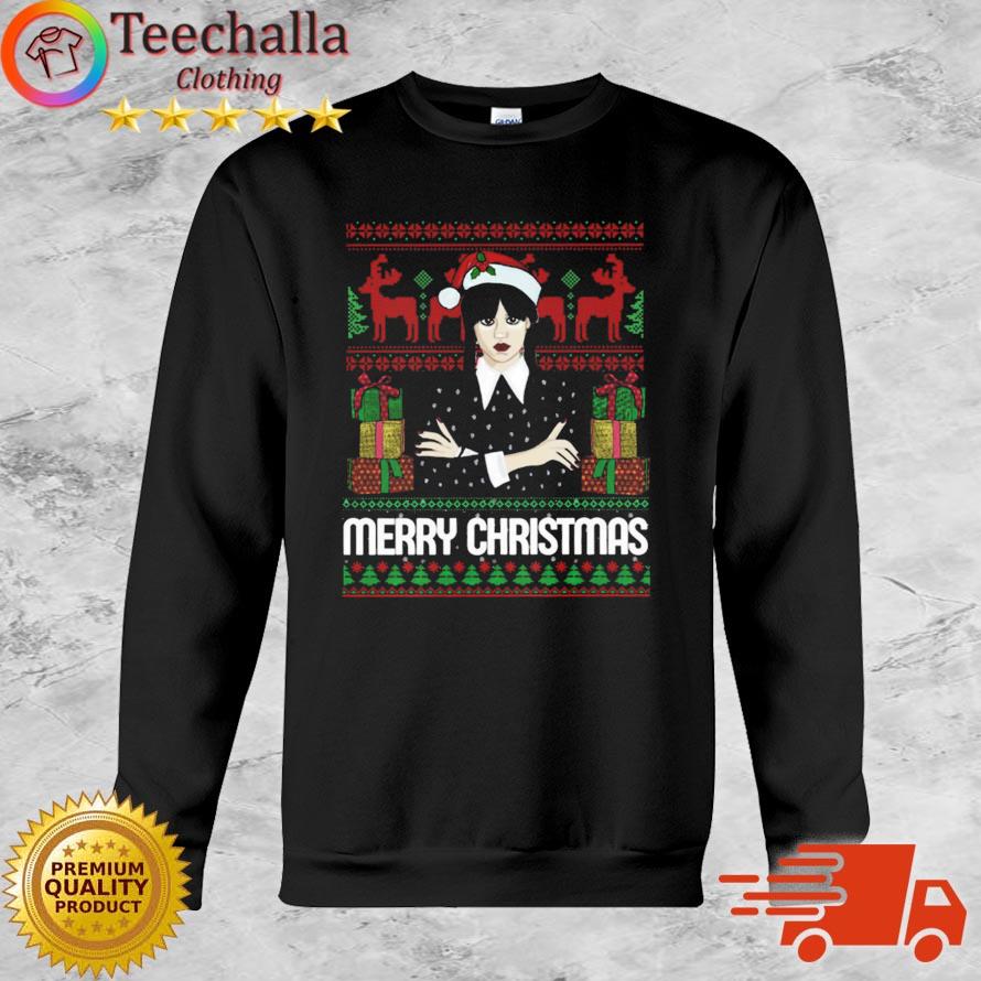 Wednesday Addams Ugly Merry Christmas sweater