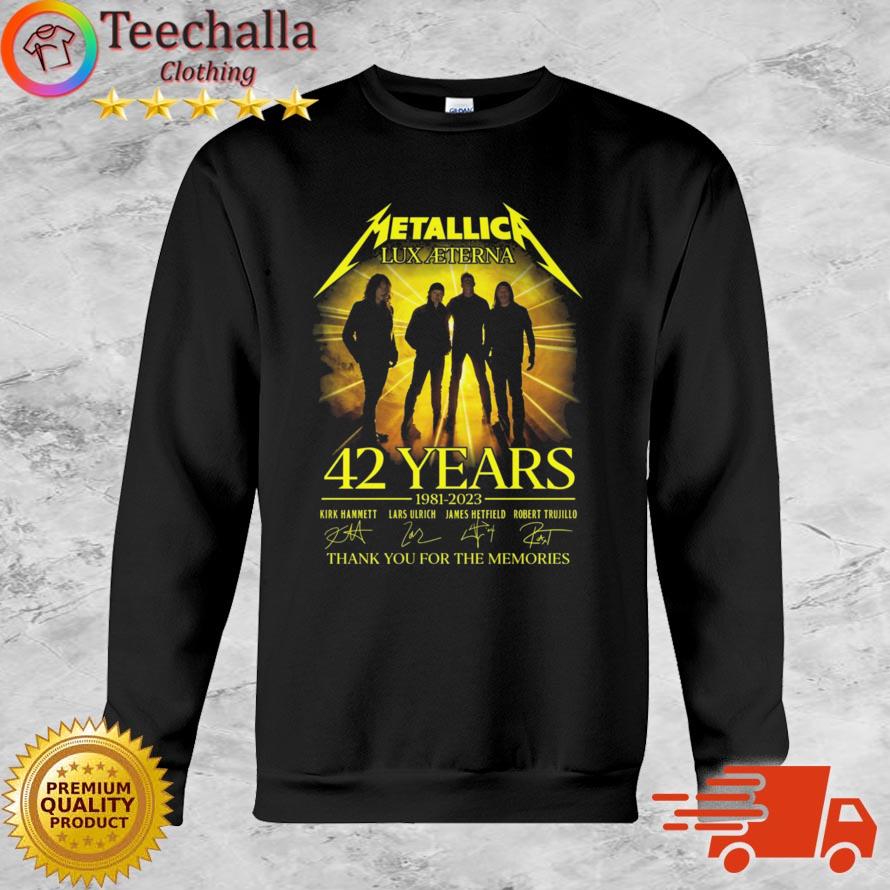 Metallica Lux Aeterna 42 Years 1981-2023 Thank You For The Memories Signatures shirt
