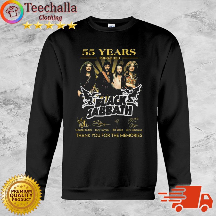Black Sabbath 55 Years 1968-2023 Thank You For The Memories Signatures shirt