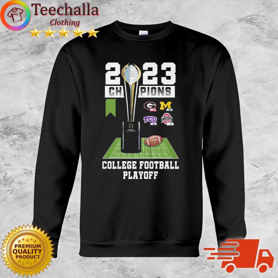Bulldogs #1 Wolverines #2 Frogs #3 Buckeyes #4 2023 Champions College Football Playoff shirt