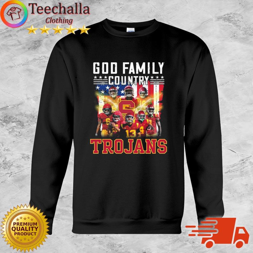 God Family Country USC Trojans American Flag shirt