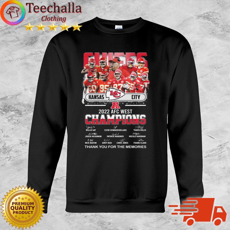 Kansas City Chiefs 2922 AFC West Champions Thank You For THe Memories Signatures shirt