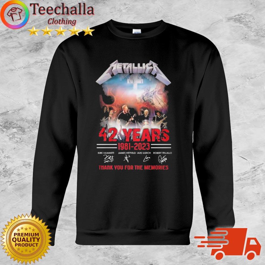 Metallica 42 Years 1981-2023 Thank You For The Memories Signatures shirt