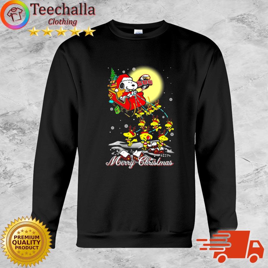 Santa Snoopy And Woodstock Riding Reindeers Southern Utah Thunderbirds Merry Christmas sweatshirt