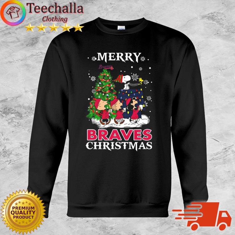 Snoopy And Friends Atlanta Braves Merry Christmas sweatshirt