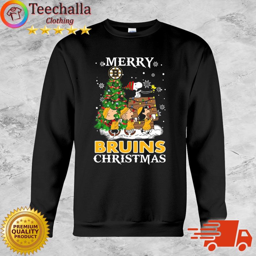 Snoopy And Friends Boston Bruins Merry Christmas sweatshirt
