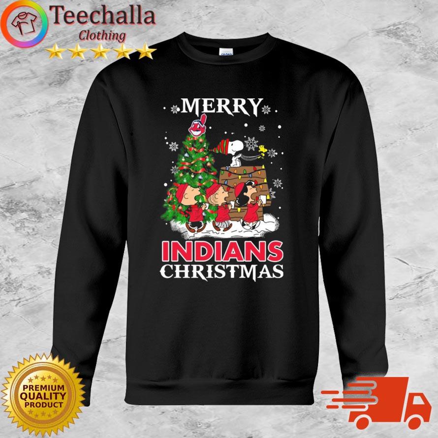 Snoopy And Friends Cleveland Indians Merry Christmas sweatshirt