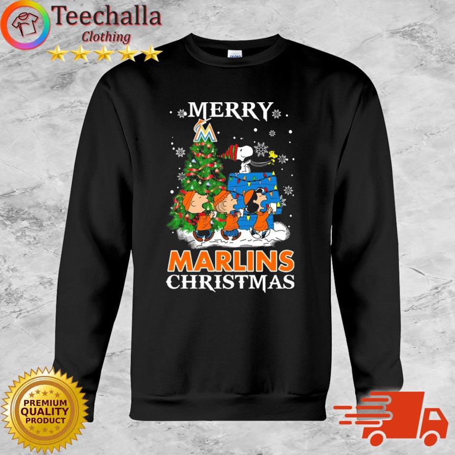 Snoopy And Friends Miami Marlins Merry Christmas sweatshirt