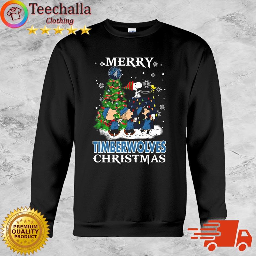 Snoopy And Friends Minnesota Timberwolves Merry Christmas sweatshirt