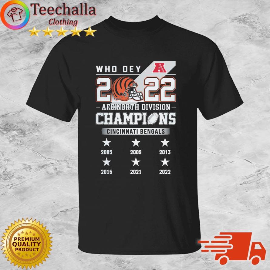 Cincinnati Bengals Who Dey 2022 AFC North Division Champions shirt