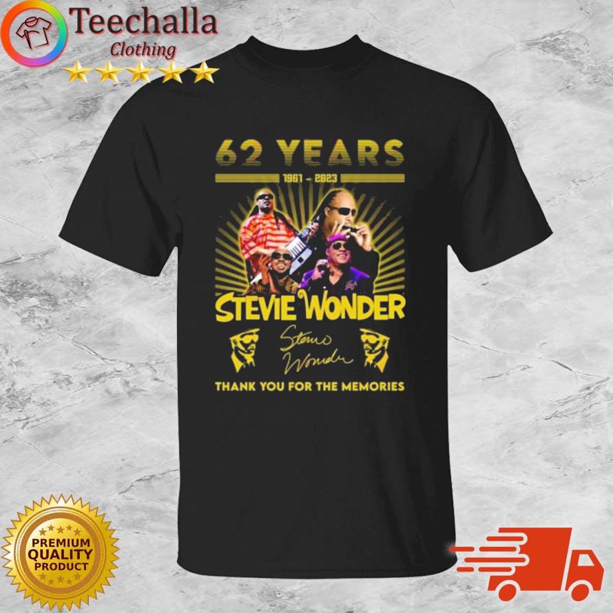 Stevie Wonder 62 Years Of 1961-2023 Thank You For The Memories Signature shirt