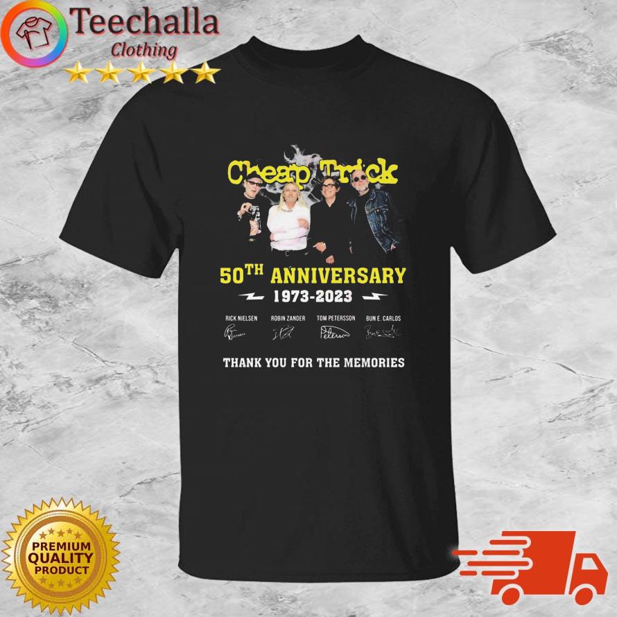 Cheap Trick 50th Anniversary 1973-2023 Thank You For The Memories Signatures shirt