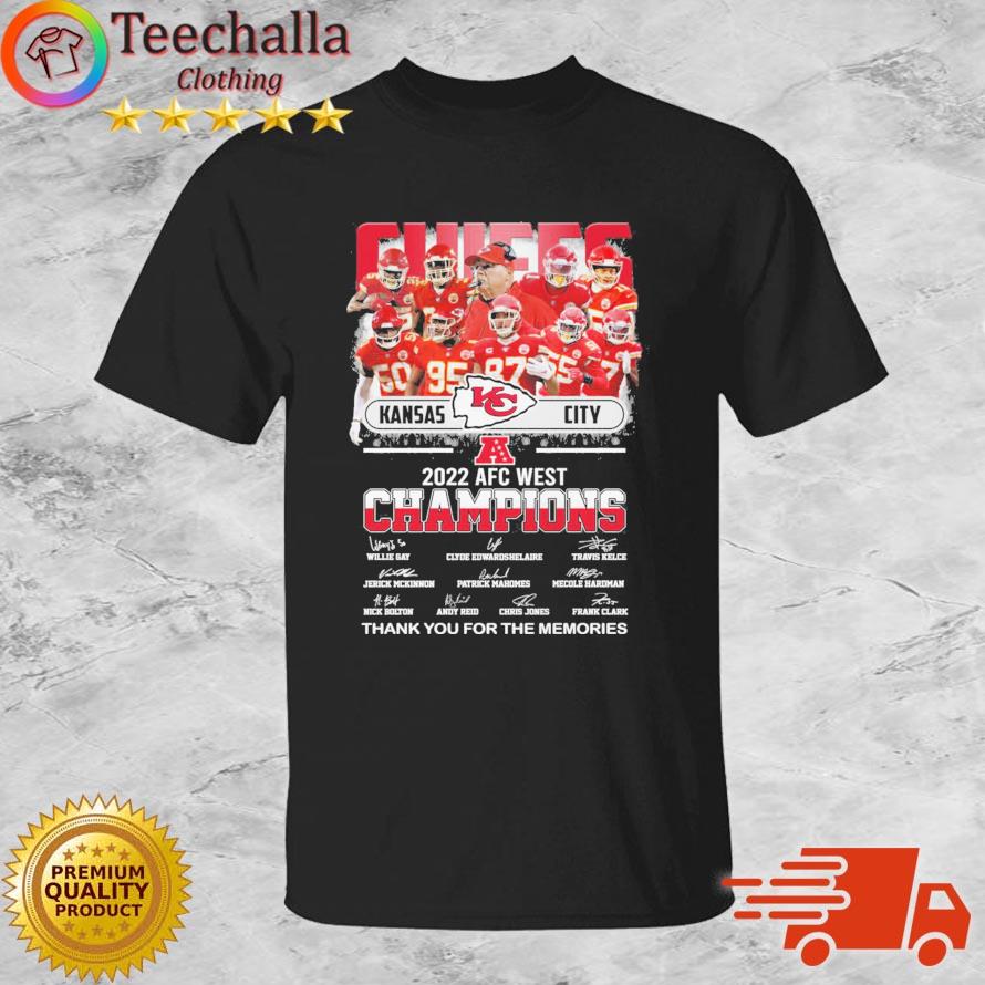 Kansas City Chiefs 2022 AFC West Champions Thank You For The Memories Signatures shirt