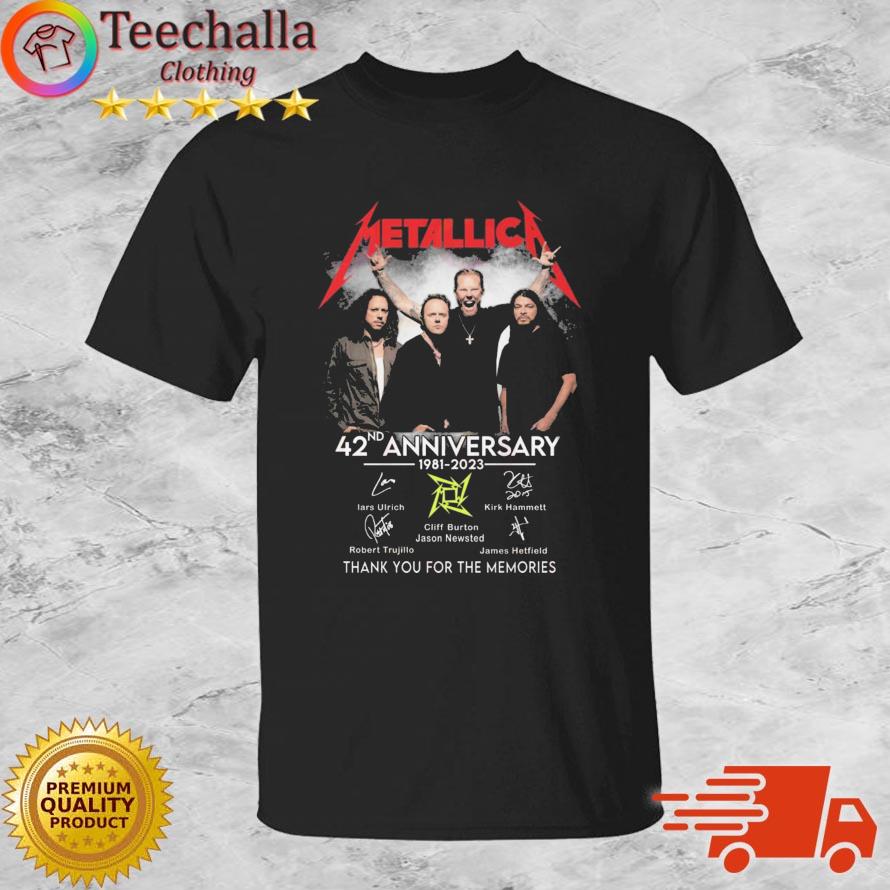 Metallica 42nd Anniversary 1981 – 2023 Thank You For The Memories Signatures shirt