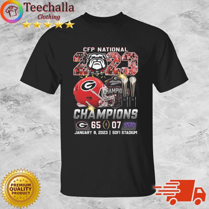 Georgia Bulldogs Vs TCU Horned Frogs 65-07 2023 CFP National Champions shirt