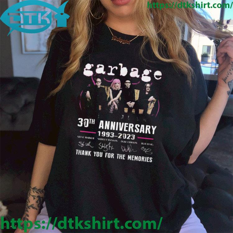 Garbage 30th Anniversary 1993-2023 Thank You For The Memories Signatures shirt