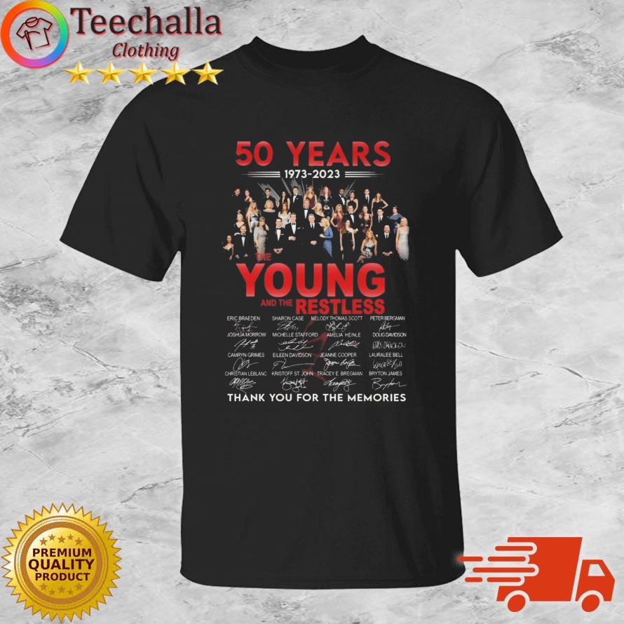 50 Years 1973-2023 The Young And The Restless Thank You For The Memories Signatures shirt