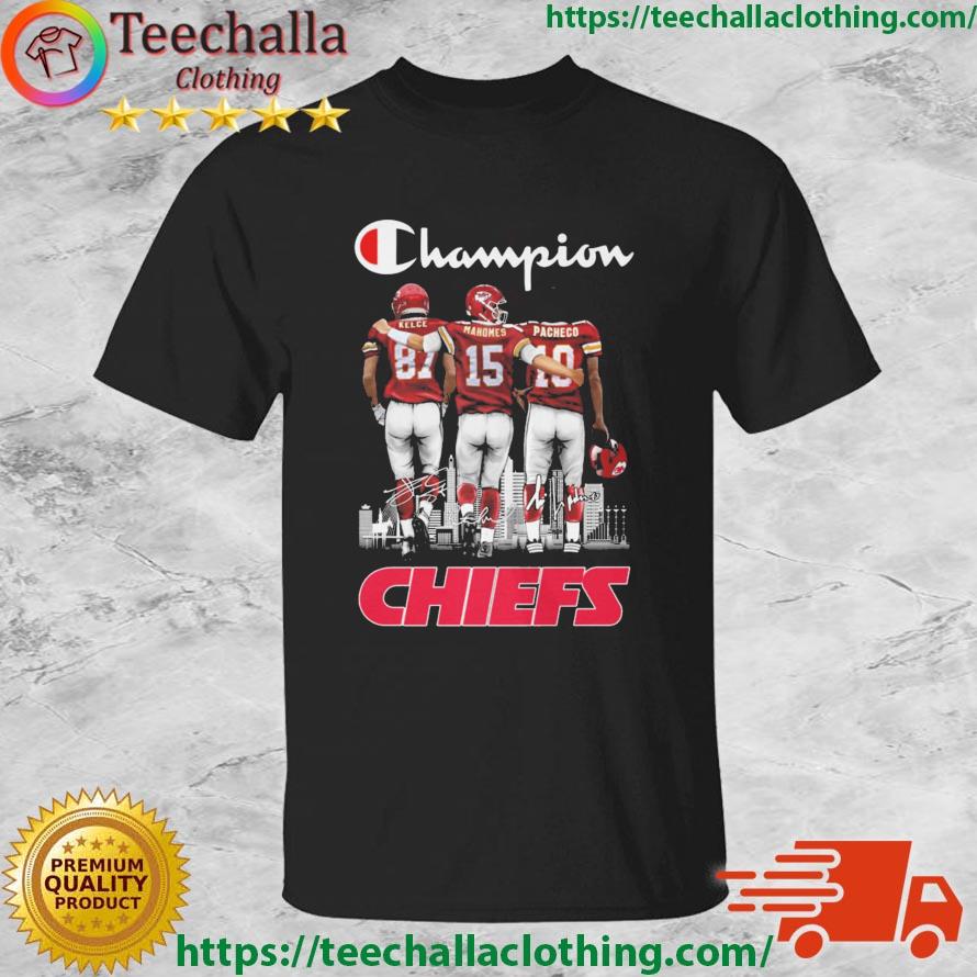 Kansas City Chiefs Super Bowl Champions Travis Kelce Patrick Mahomes And Pacheco Signatures shirt