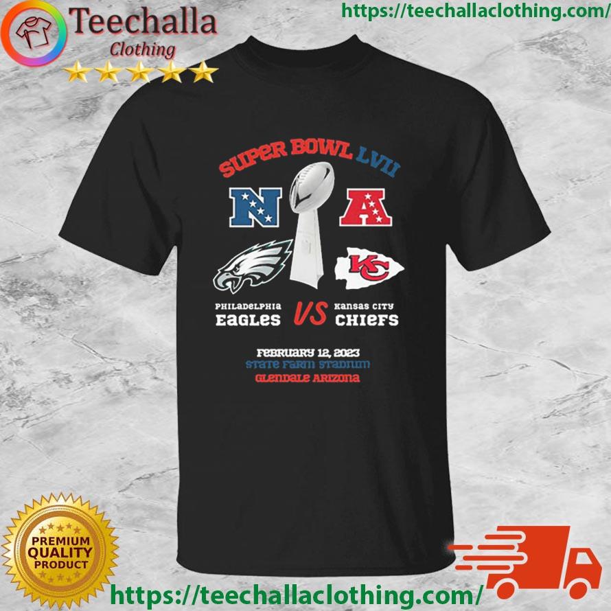 NFL Philadelphia Eagles Vs AFC Kansas City Chiefs Super Bowl LVII 2023 shirt