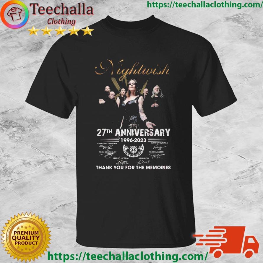 Nightwish 27th Anniversary 1996-2023 Thank You For The Memories Signatures shirt