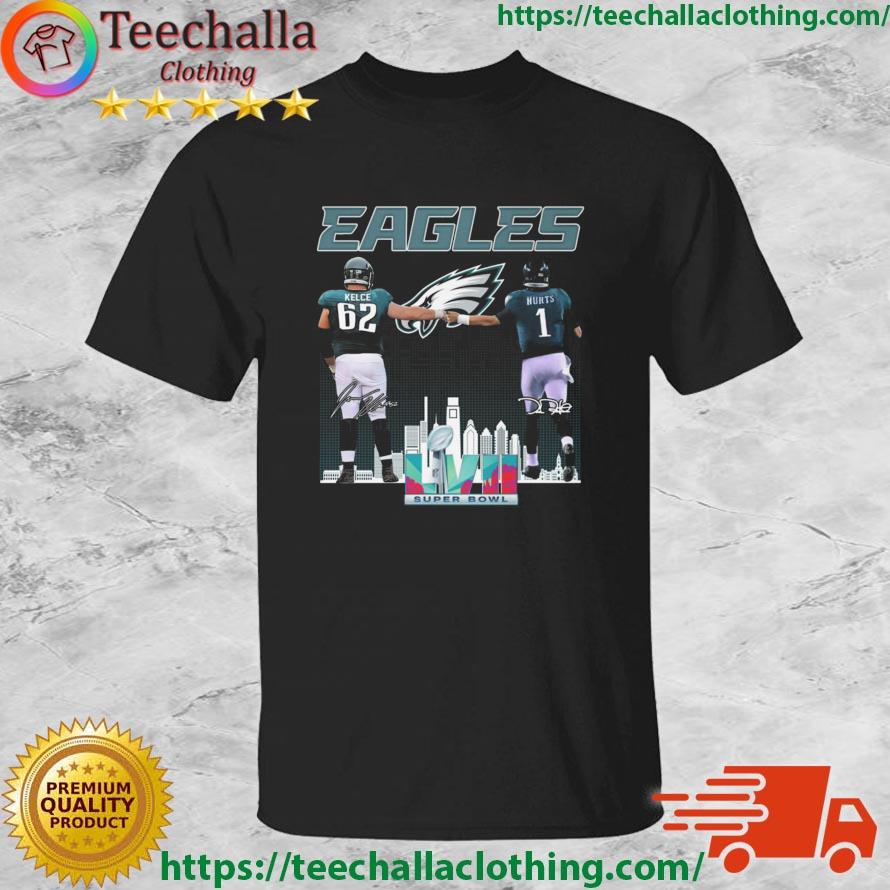 Philadelphia Eagles Jason Kelce And Jalen Hurts Super Bowl LVII Signatures shirt