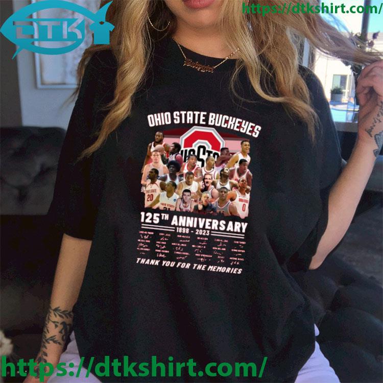 Ohio State Buckeyes 125th Anniversary 1898 – 2023 Thank You For The Memories Signatures shirt