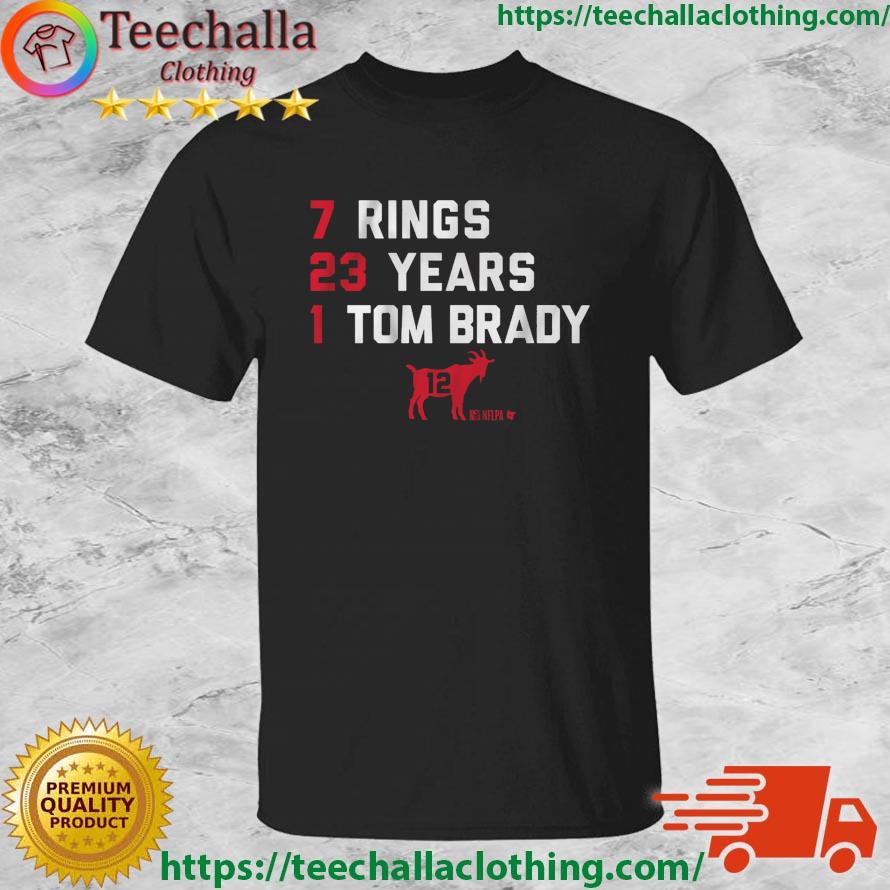 Tampa Bay Buccaneers The GOAT 7 Rings 23 Years 1 Tom Brady shirt