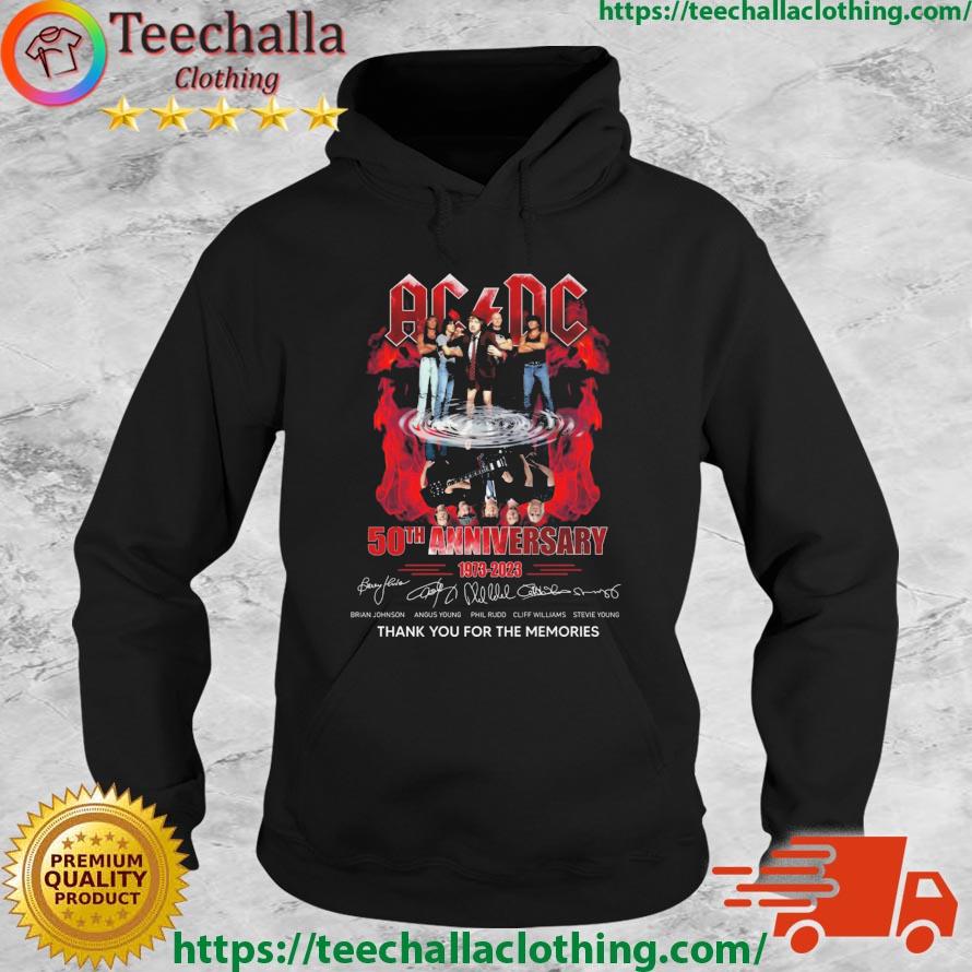 ACDC 50th Anniversary 1973-2023 Thank You For The Memories Signatures Hot s Hoodie