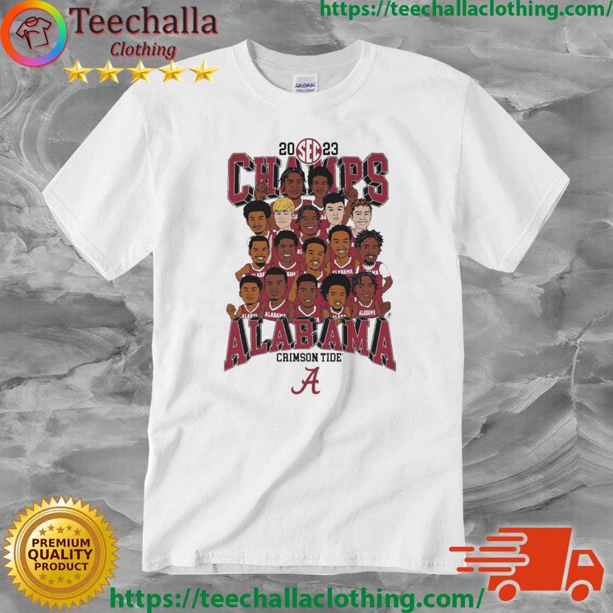 Alabama Crimson Tide Players Cartoon 2023 Sec Champs shirt