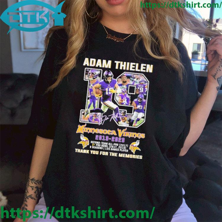 Thank You For The Memories Adam Thielen 19 Minnesota Vikings 2012-2023 Signature shirt