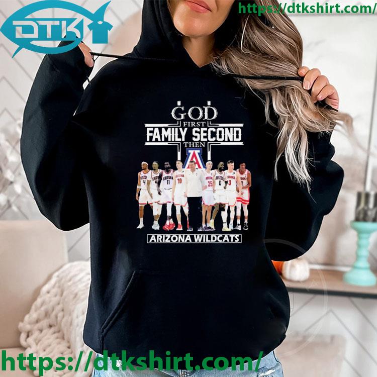 God First Family Second Then Arizona Wildcats Players 2023 s hoodie