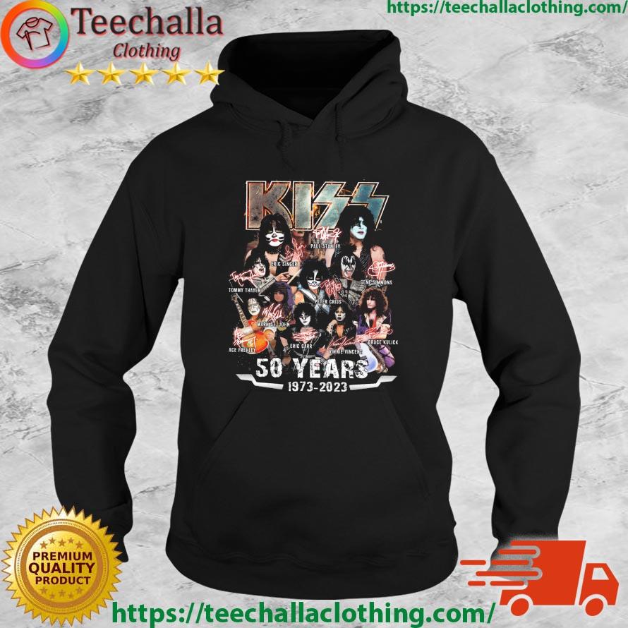 Kiss Band 50 Years 1973-2023 Signatures s Hoodie