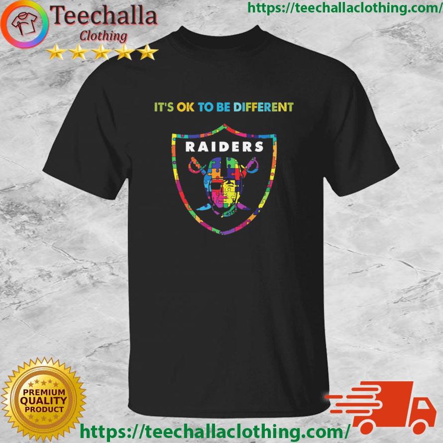 Las Vegas Raiders Autism It's Ok To Be Different shirt
