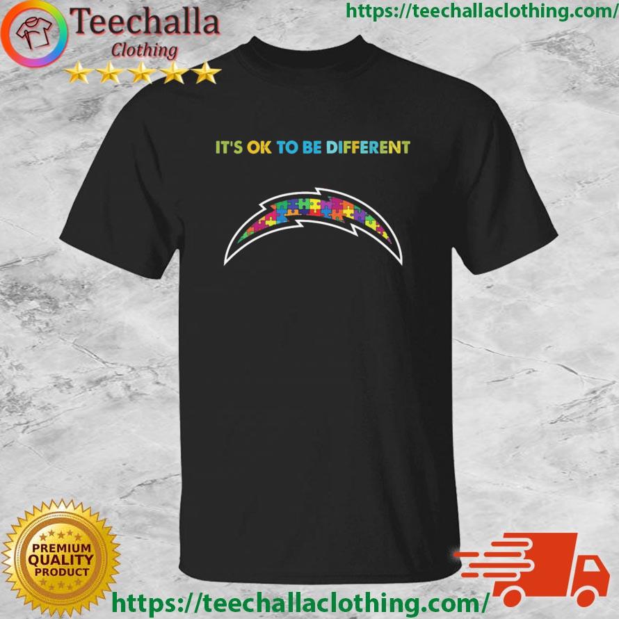 Los Angeles Chargers Autism It's Ok To Be Different shirt