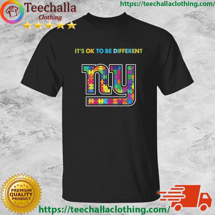 New York Giants Autism It's Ok To Be Different shirt