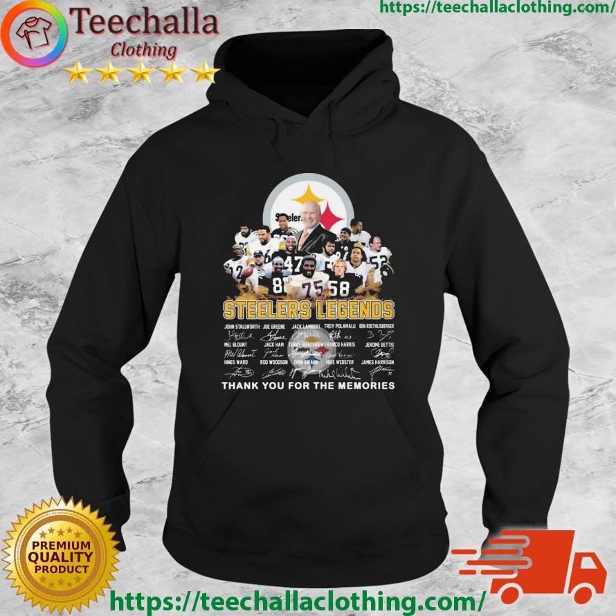 Pittsburgh Steelers Legends Thank You For The Memories Signatures s Hoodie