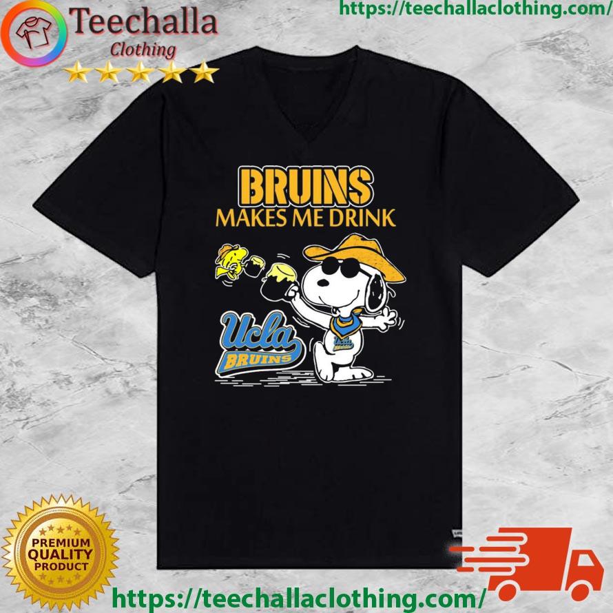 Snoopy And Woodstock UCLA Bruins Makes Me Drink shirt, hoodie, longsleeve,  sweatshirt, v-neck tee