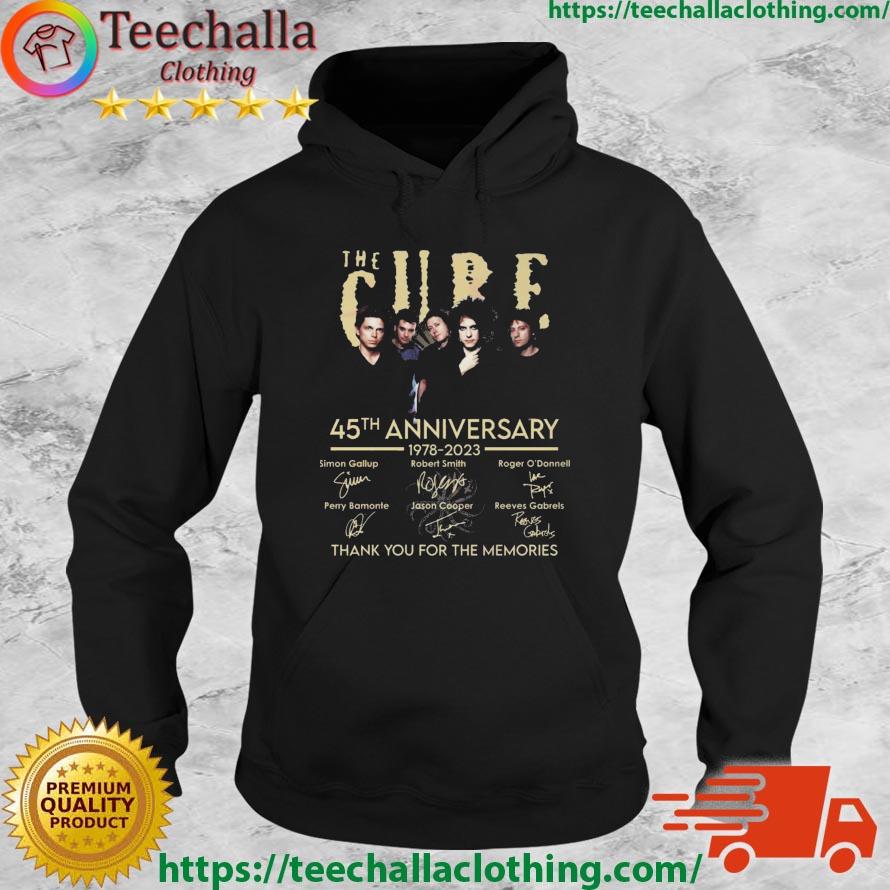The Cure 45th Anniversary 1978 – 2023 Thank You For The Memories Signatures s Hoodie