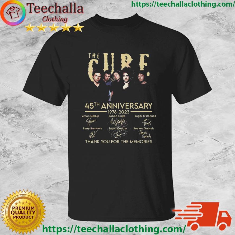 The Cure 45th Anniversary 1978 – 2023 Thank You For The Memories Signatures shirt