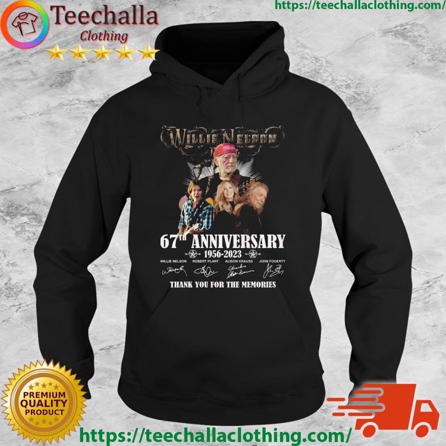 Willie Nelson 67th Anniversary 1956 – 2023 Thank You For The Memories Signatures s Hoodie