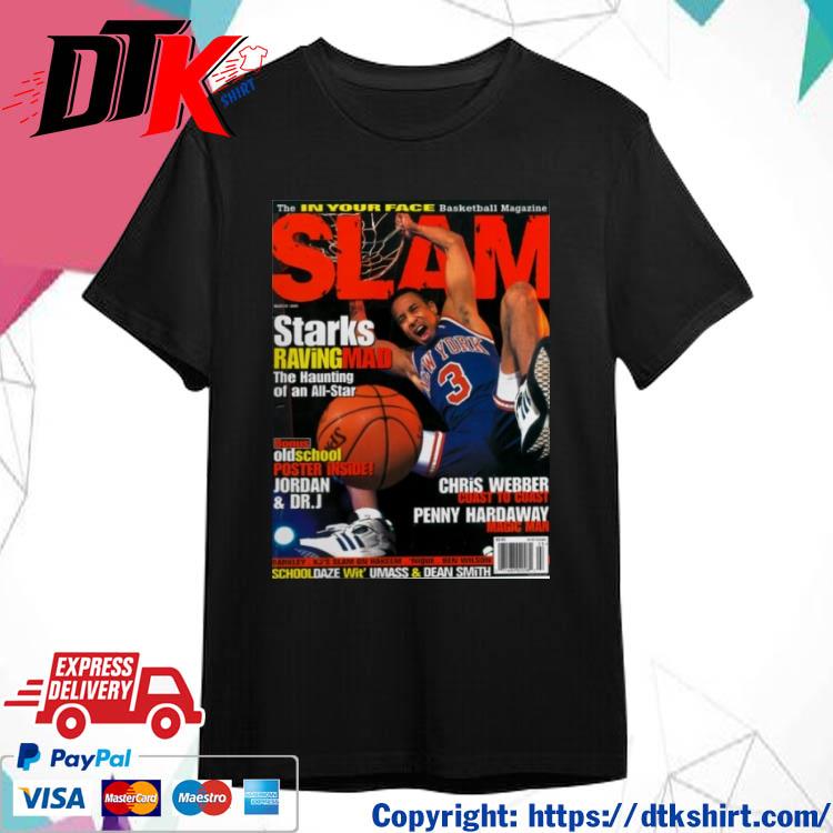 Slam Cover John Starks Raving Mad The Haunting Of An All Star Basketball  Tee Shirt