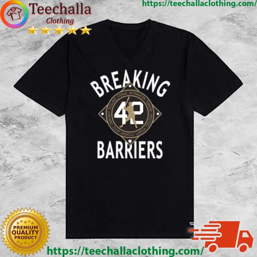 Brooklyn Dodgers Black Jackie Robinson 42 Breaking Barriers Performance  Shirt, hoodie, sweater, long sleeve and tank top